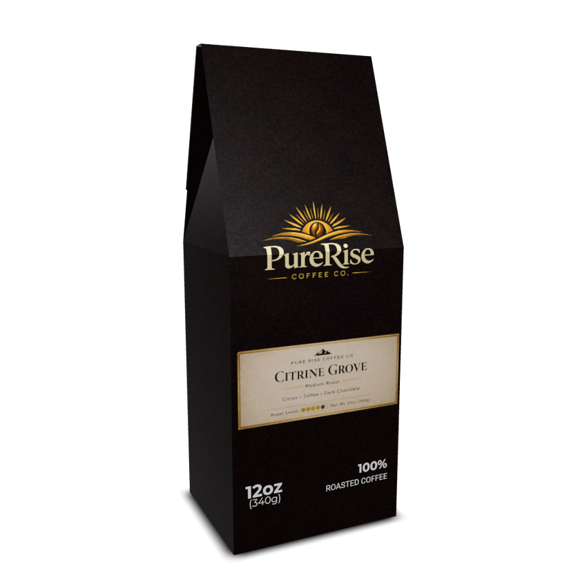 Citrine Grove Premium Light Roast Arabica Coffee Bright Citrus 12oz